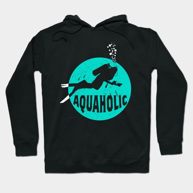 Vintage Scuba Diving Shirt Aquaholic Funny Scuba Diver Gifts Hoodie by uglygiftideas